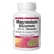 Магнезий бисглицинат 200 mg х120 капсули Natural Factors