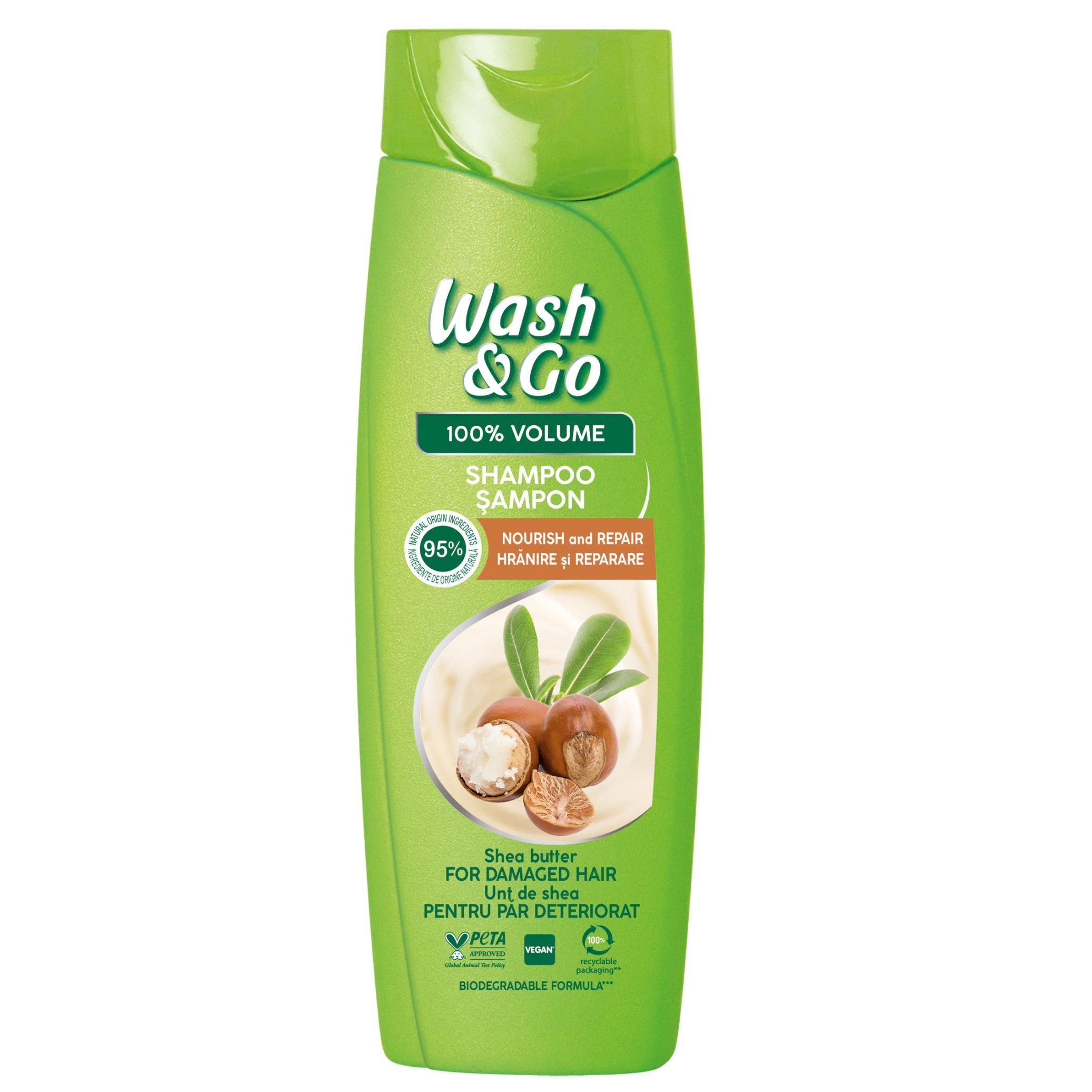 Wash & Go Шампоан с масло от ший за увредена коса x360 мл