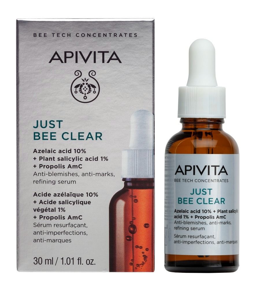 Apivita Just Bee Clear Коригиращ серум за лице против несъвършенства и белези х30 мл