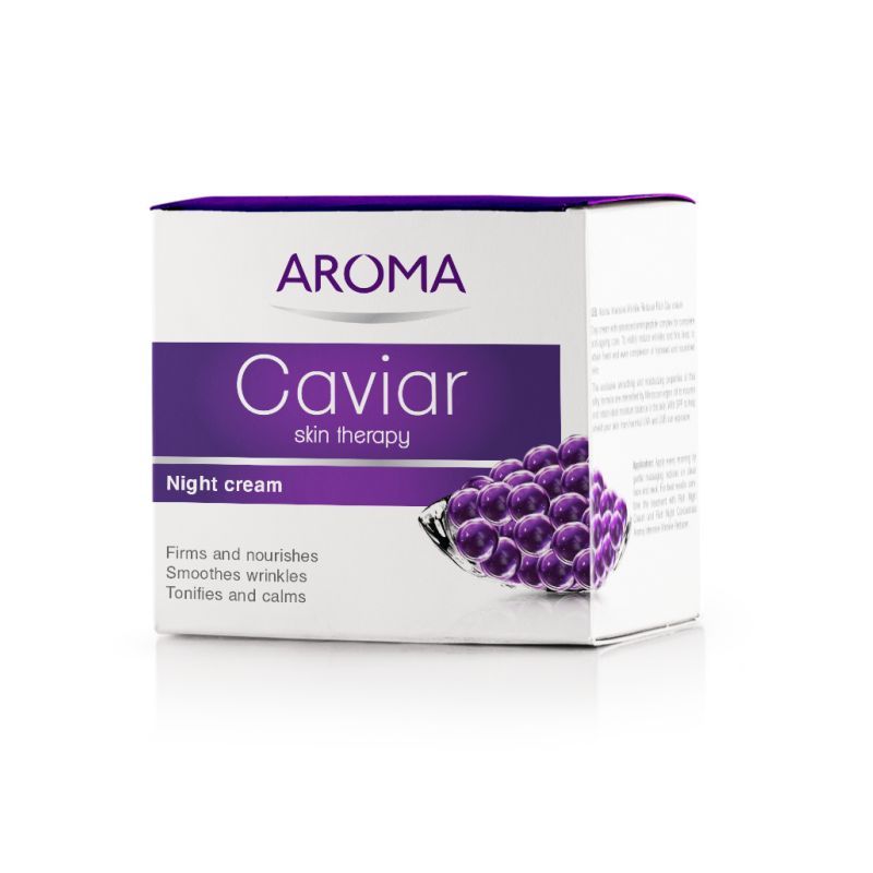 Aroma Caviar Нощен крем за лице с екстракт от хайвер за цялостна грижа х50 мл