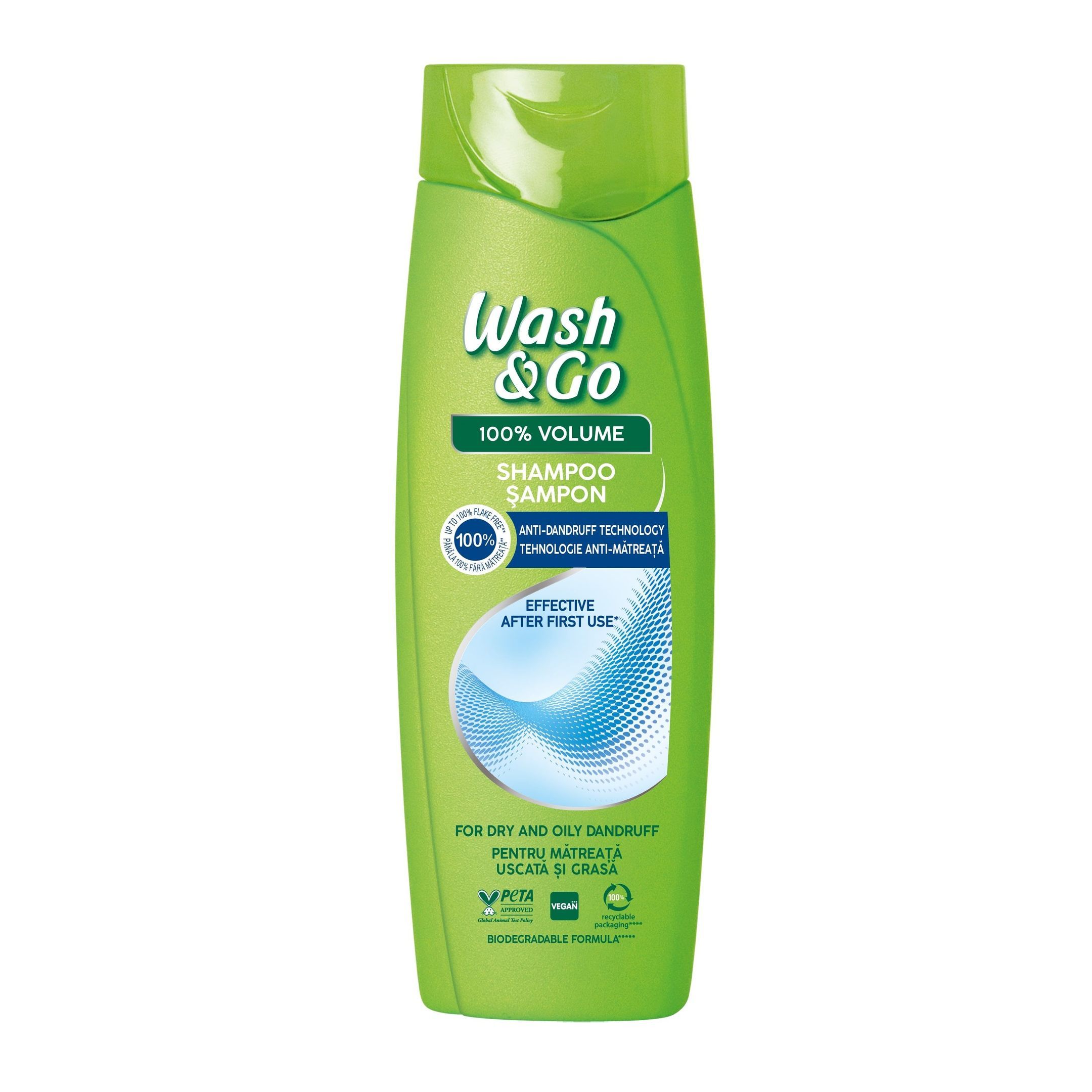 Wash & Go Шампоан за коса против мазен и сух пърхот x360 мл