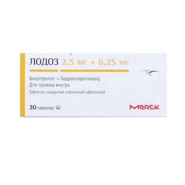 Лодоз 2.5 mg / 6.25 mg х30 филмирани таблетки Merck