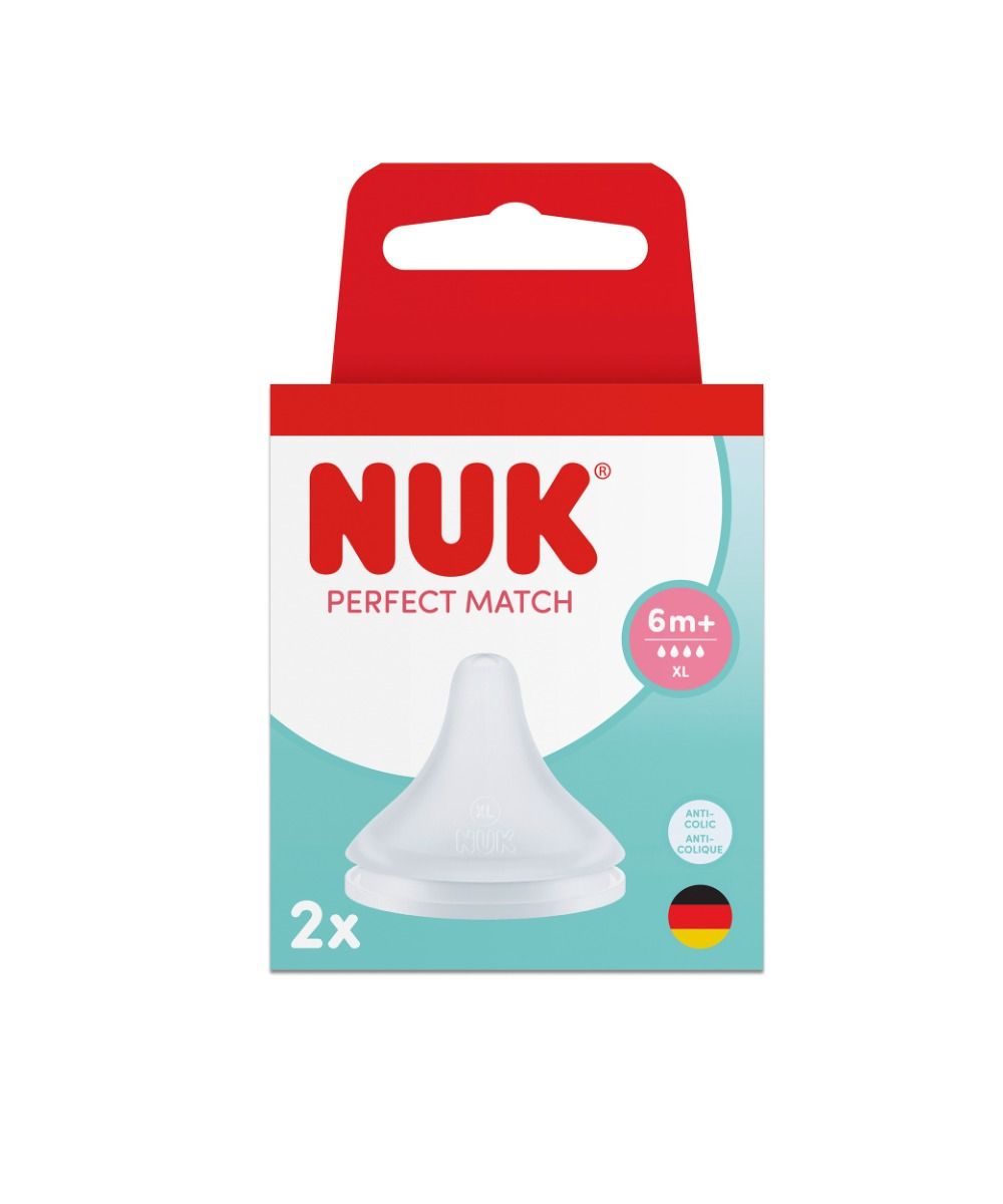 Nuk Perfect Match Силиконови биберони за деца над 6 месеца х2 броя, размер XL