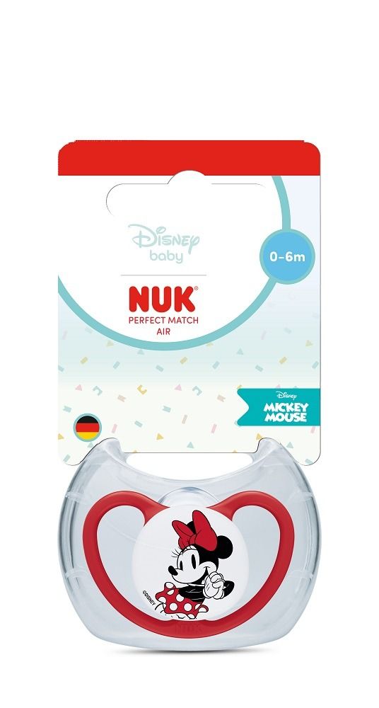 Nuk Perfect Match Air Силиконова залъгалка за деца от 0 до 6 месеца х1 брой, Мини