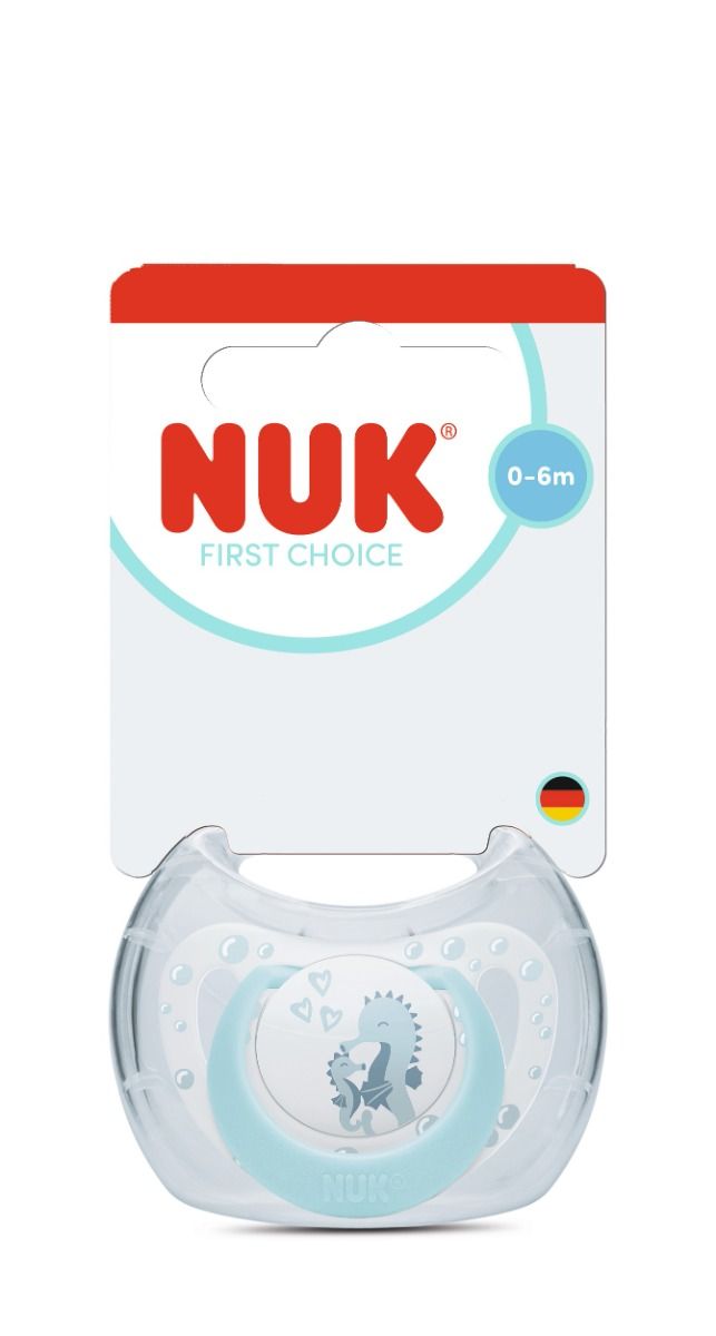 Nuk First Choice Силиконова залъгалка за деца от 0 до 6 месеца х1 брой, водно конче