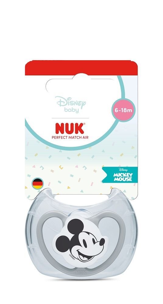 Nuk Perfect Match Air Силиконова залъгалка за деца от 6 до 18 месеца, мики