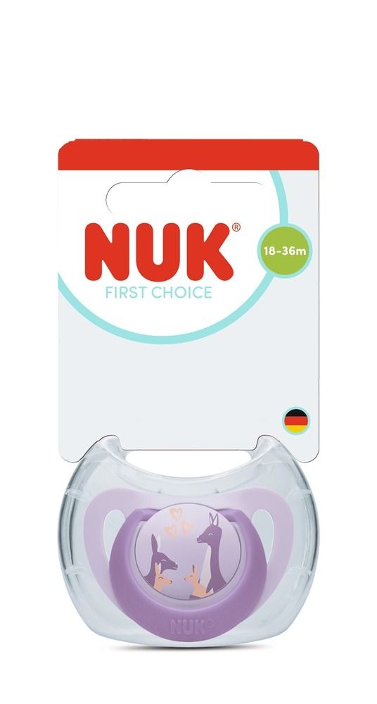Nuk First Choice Силиконова залъгалка за деца от 18 до 36 месеца х1 брой, Кенгуру