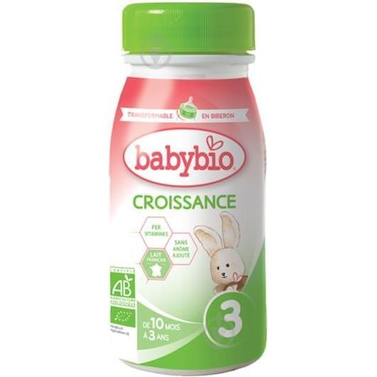 Babybio Croissance Био преходно течно мляко за деца от 10 до 36 месеца x250 мл