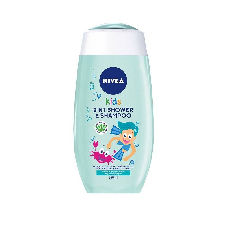Nivea Kids Шампоан за коса и тяло с аромат на ябълка x250 мл