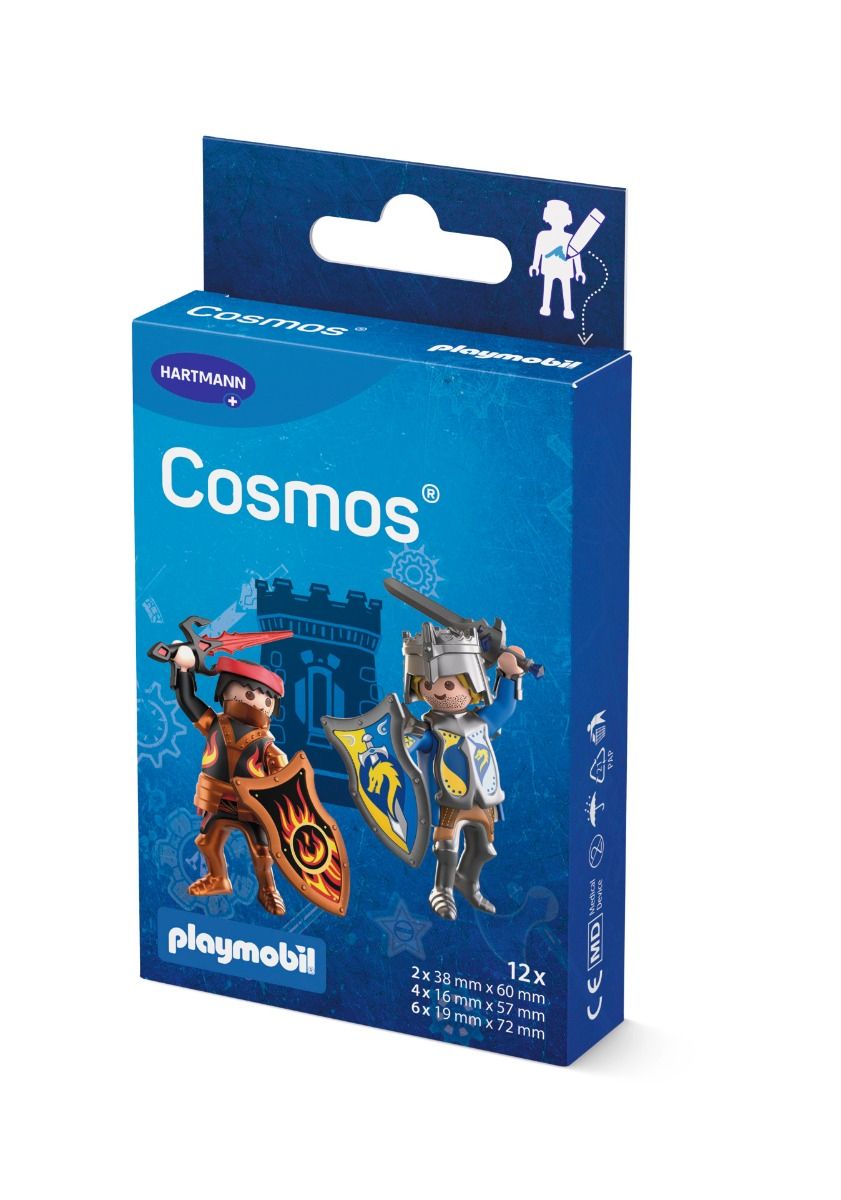 Hartmann Cosmos Playmobil Рицари Детски пластири за малки рани, в 3 размера х12 броя