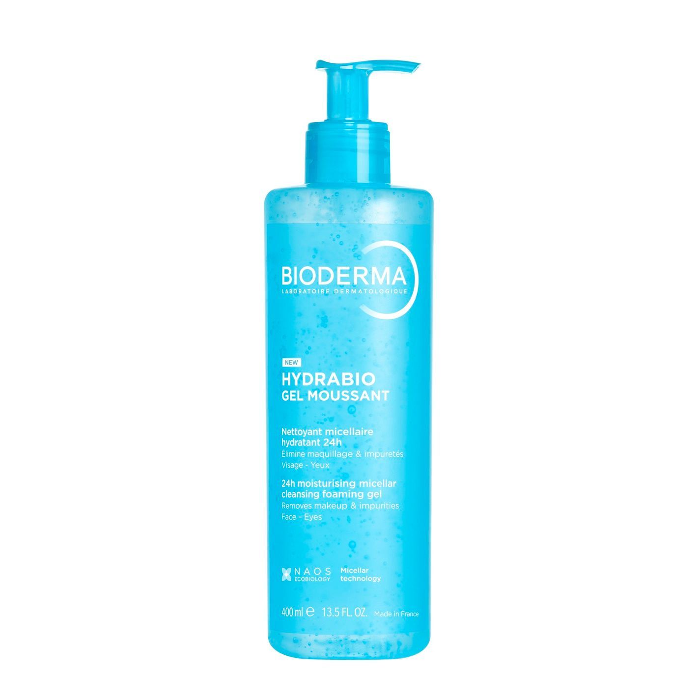 Bioderma Hydrabio Мицеларен почистващ и хидратиращ измиващ гел за лице х400 мл