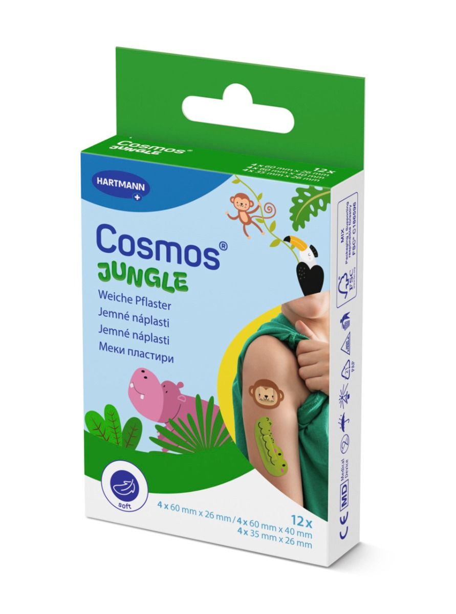 Hartmann Cosmos Jungle Детски пластири във формата на животни, в 3 размера х12 броя
