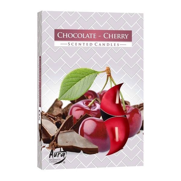 Bispol Ароматни чаени свещи Chocolate Cherry x6 броя
