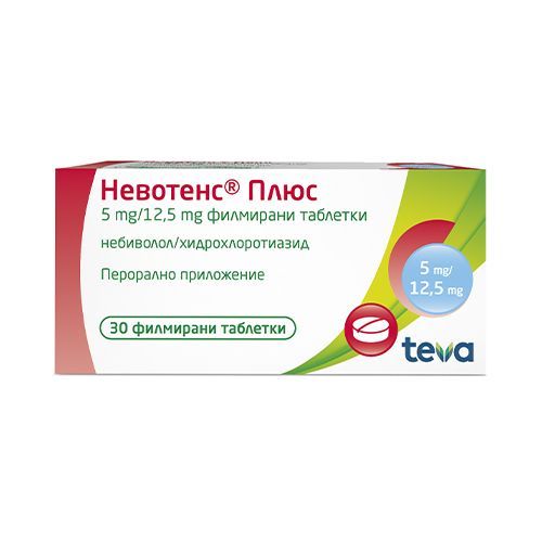 Невотенс Плюс 5 mg/12,5 mg х30 филмирани таблетки