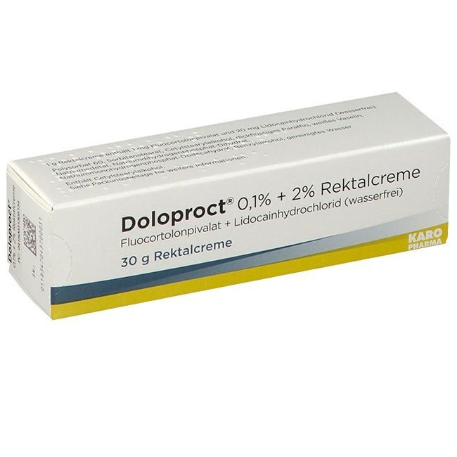 Долопрокт 1 mg/g + 20 mg/g, ректален крем х15 г LEO Pharma