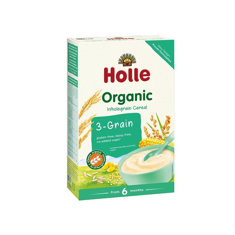 Holle Био каша 3 зърна за деца от 6 месечна възраст x250 грама