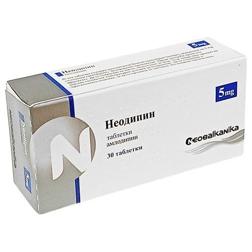 Неодипин 5 mg х30 таблетки