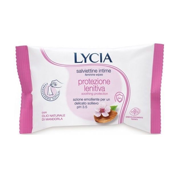 Lycia Успокояващи интимни мокри кърпички за чувствителна кожа х12 броя