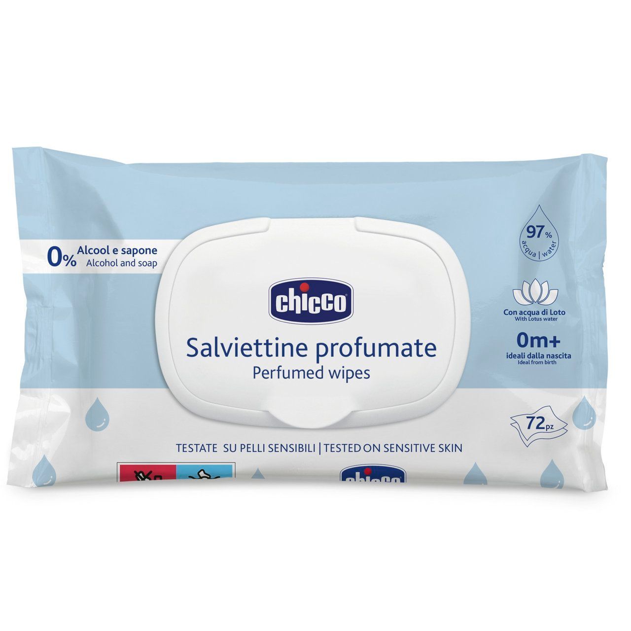 Chicco Бебешки мокри кърпи х72 броя