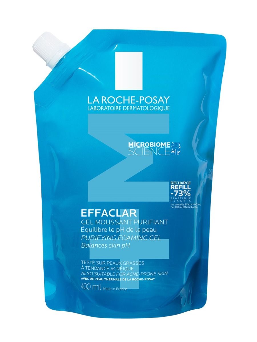 La Roche-Posay Effaclar Измиващ гел за лице за мазна и чувствителна кожа x400 мл, пълнител