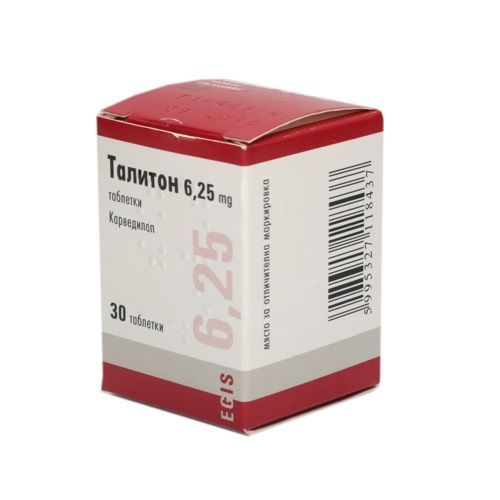 Талитон 6,25 mg х30 таблетки Egis