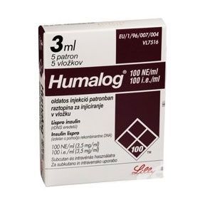 Humalog инжекционен разтвор в патрон, 300IU x10 броя