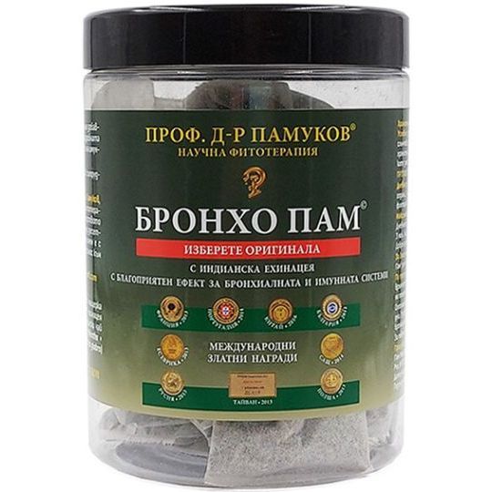 Бронхо Пам Билков чай с ехинацея х30 филтърни пакетчета Проф. д-р Памуков