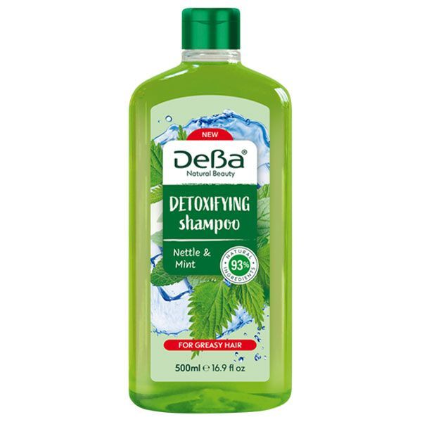 DeBa Natural Beauty Детоксикиращ шампоан с коприва и мента за мазна коса x500 мл