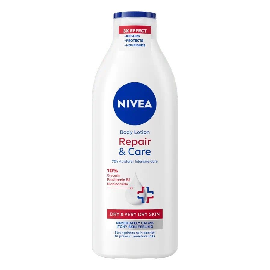 Nivea Body Repair & Care Лосион за тяло с 10% глицерин, провитамин B5 и ниацинамид x400 мл