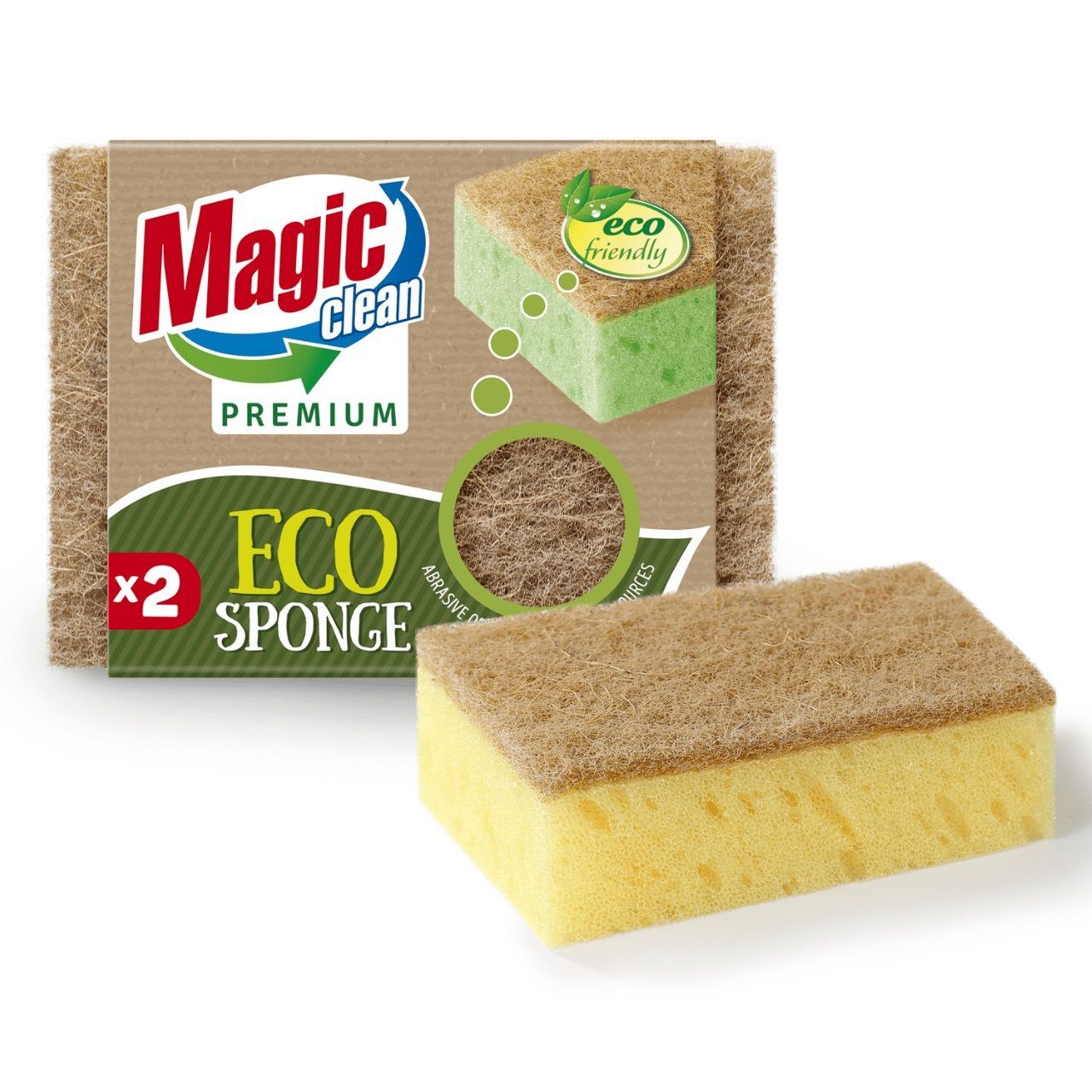 Magic Clean Premium Домакинска гъба Eco x2 броя