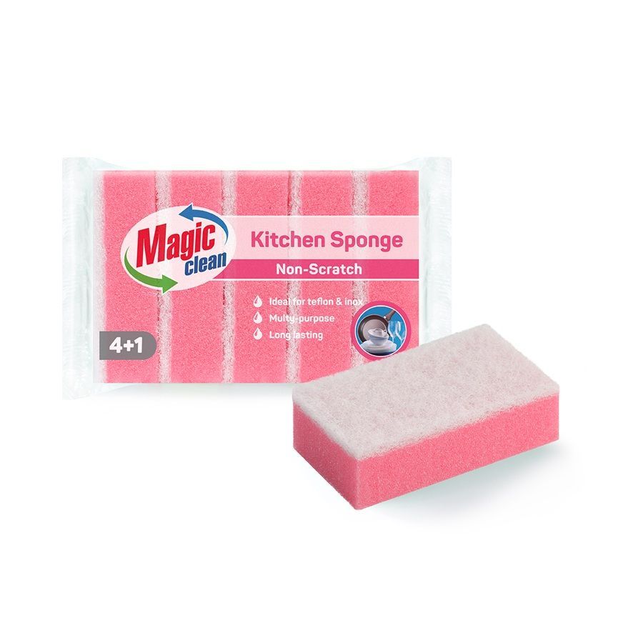 Magic Clean Домакинска гъба за деликатни повърхности х5 броя