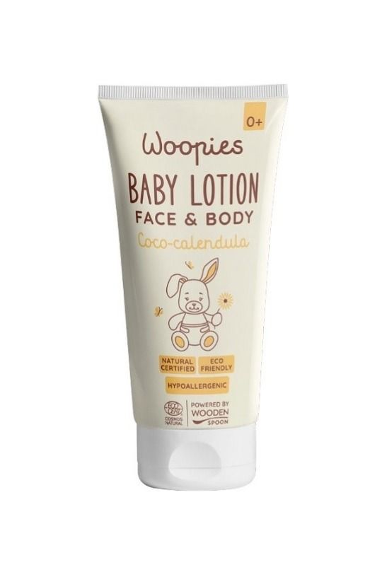 Wooden Spoon Woopies Бебешки лосион за лице и тяло с масло от кокос и невен х100 мл