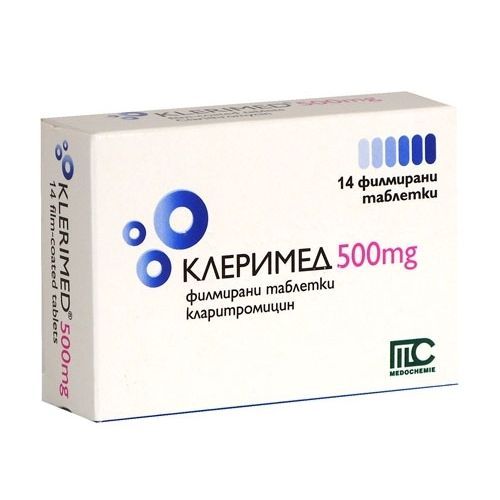 Клеримед 500 mg х14 филмирани таблетки Medochemie
