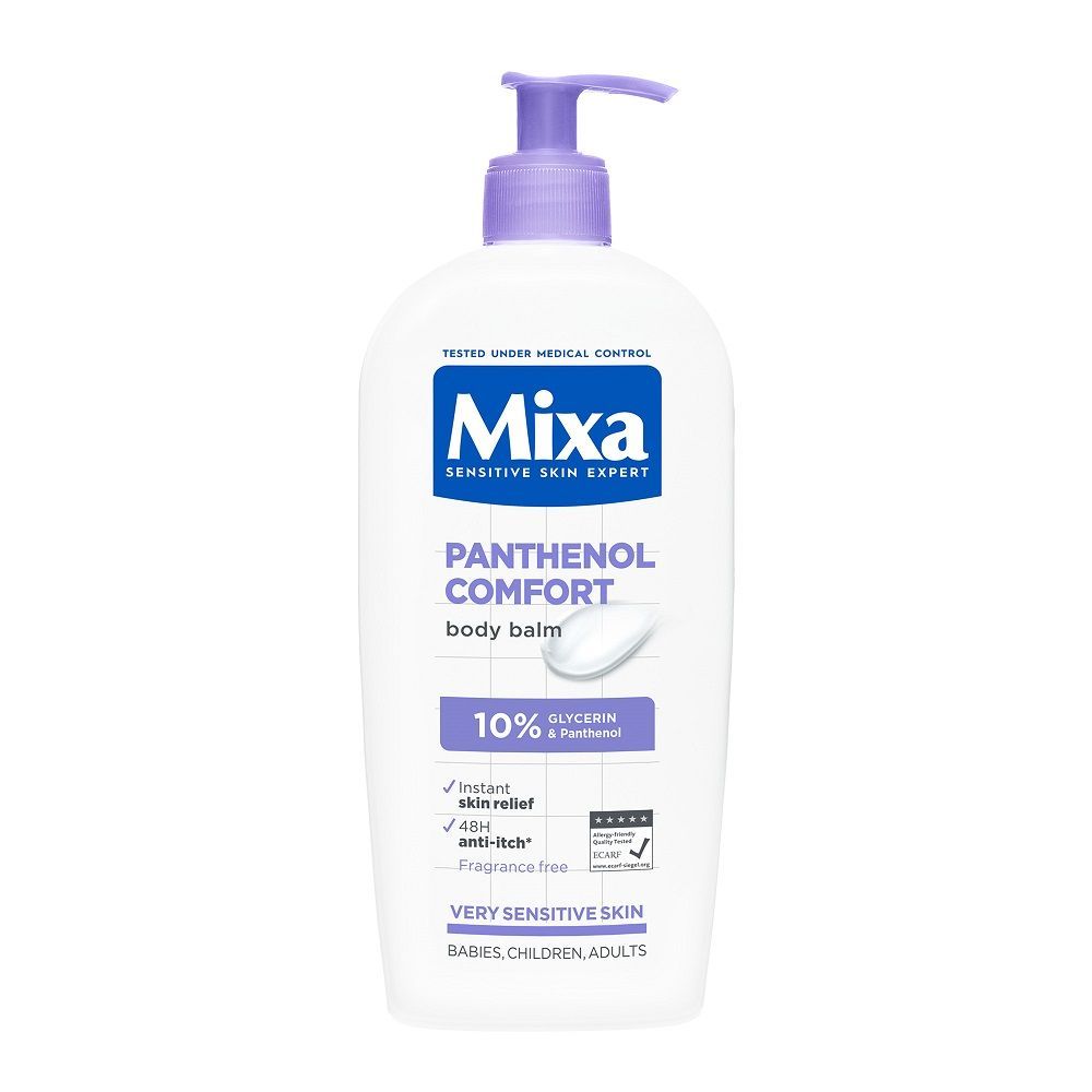Mixa Panthenol Comfort Успокояващ балсам за чувствителна кожа за бебета, деца и възрастни х400 мл