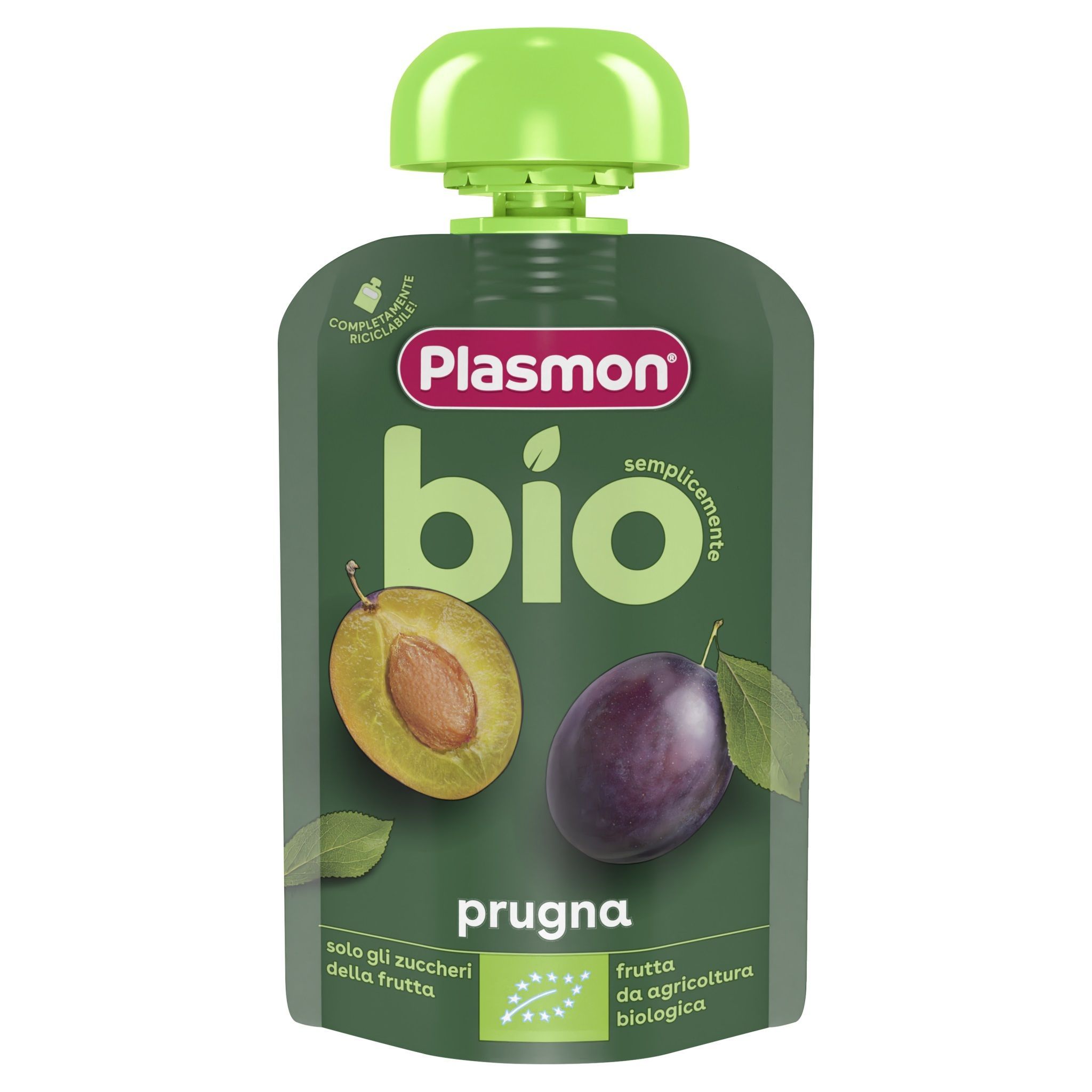 Plasmon Bio Плодова закуска слива за деца от 6-ия месец x100 грама