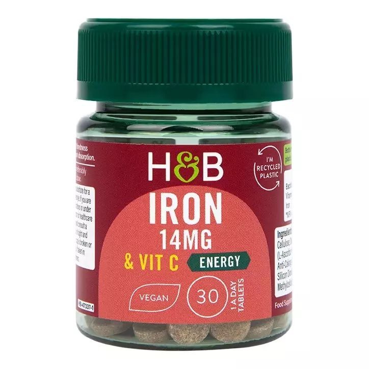Желязо 14 мг и витамин C х30 таблетки Holland & Barrett