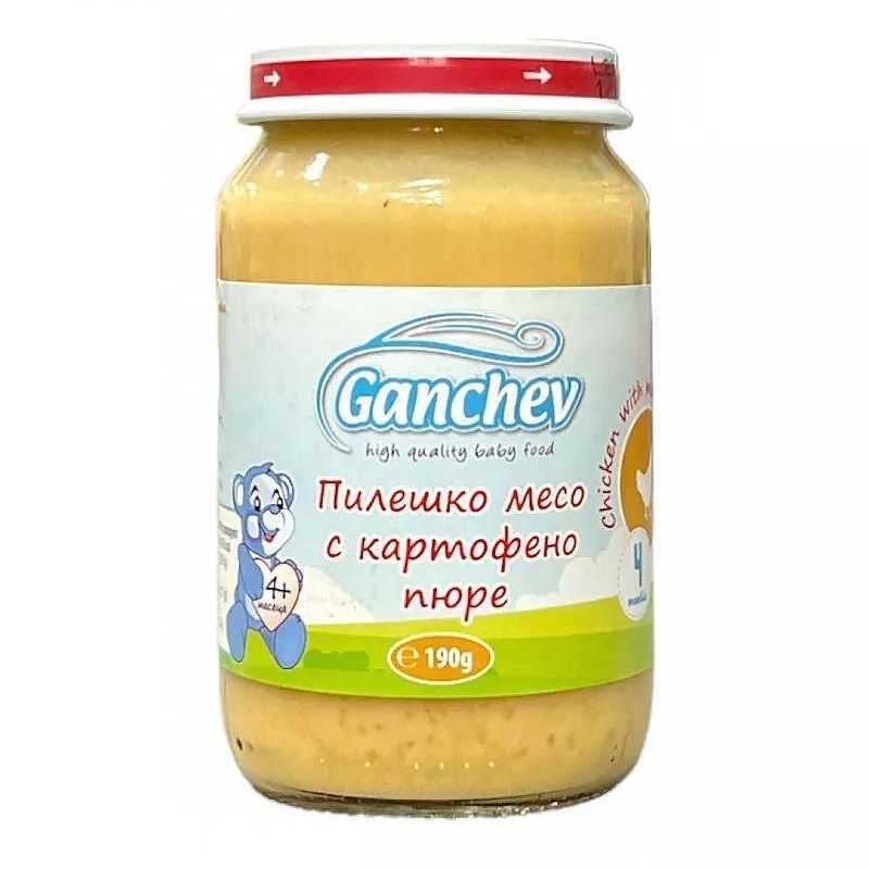 Ganchev Пилешко месо с картофено пюре за деца над 4 месеца x190 грама