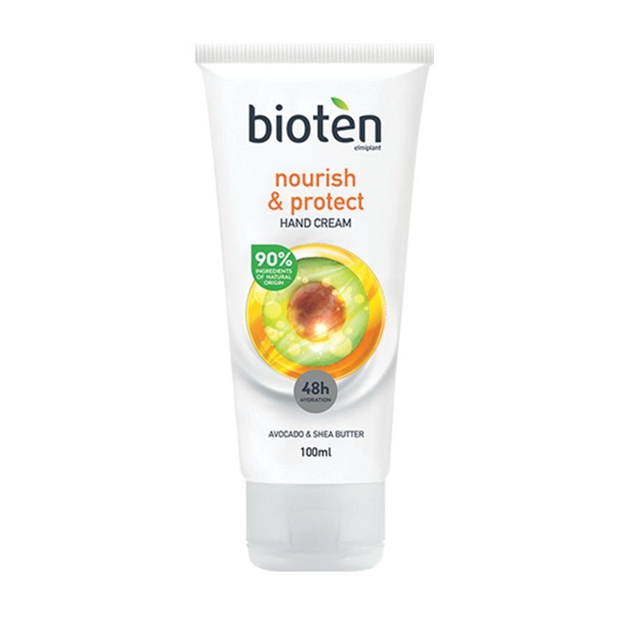Bioten Nourish & Protect Подхранващ крем за ръце с авокадо и масло от карите за суха кожа х100 мл