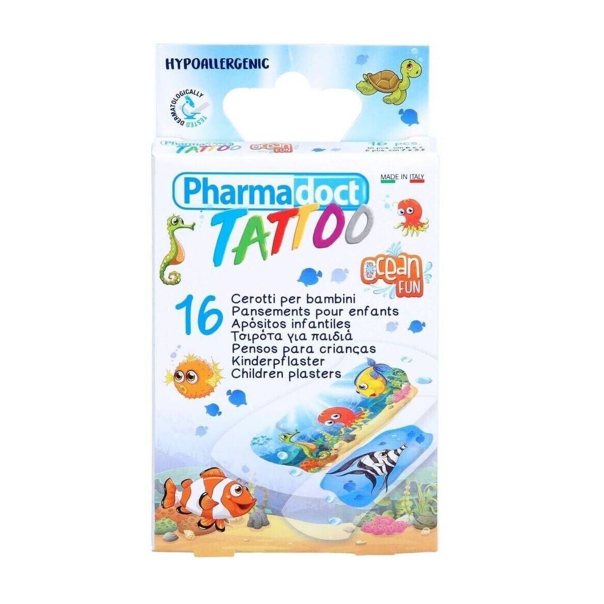 Pharmadoct Tattoo Ocean Детски пластири татуировка x16 броя