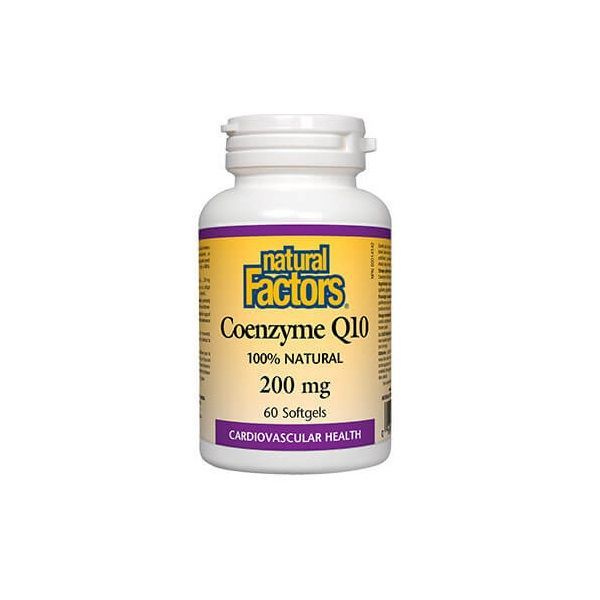 Коензим Q10 За здраво сърце 200 мг x60 софтгел капсули Natural Factors