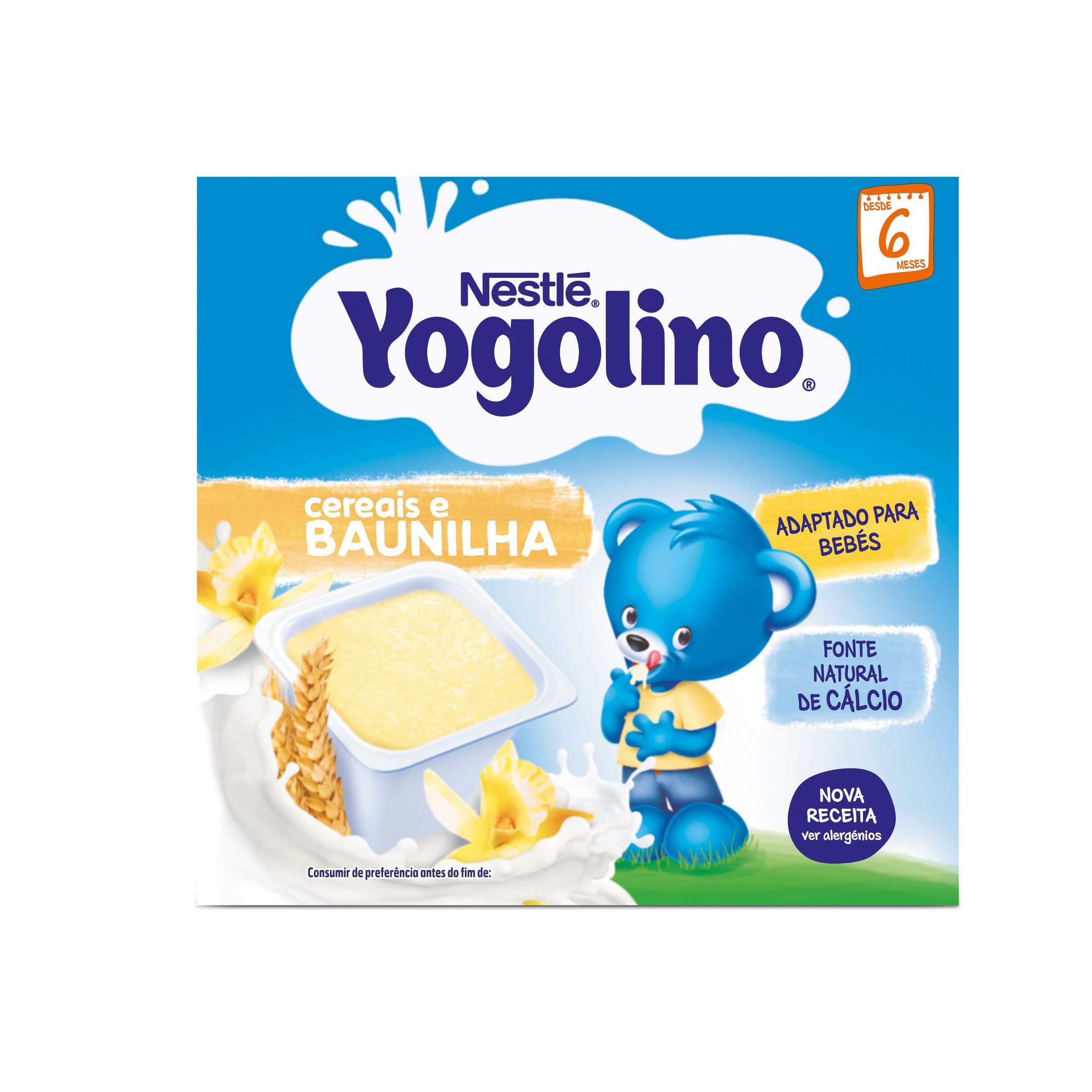 Nestle Yogolino Грис ванилия млечен десерт за деца над 6 месеца 4x100 грама