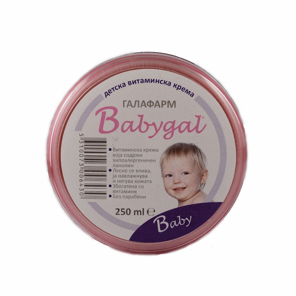 Babygal Крем за бебета и деца с хипоалергичен ланолин и витамини x250 мл