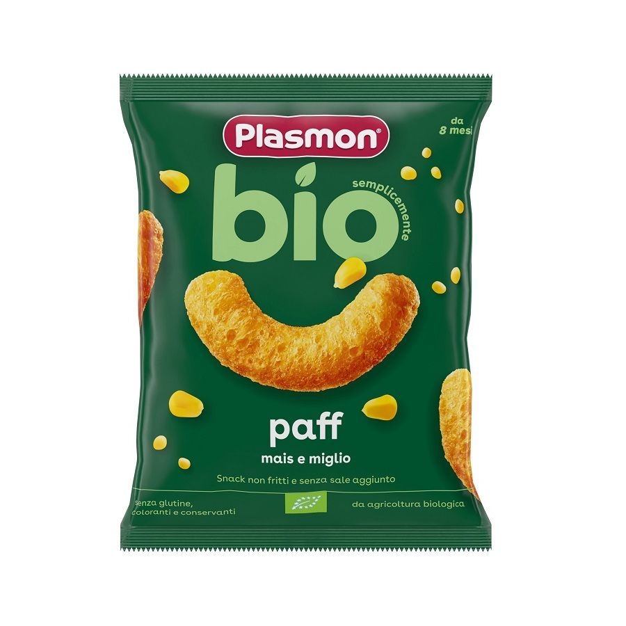 Plasmon Bio Хрупанки с царевица и просо за деца над 8 месечна възраст x15 грама
