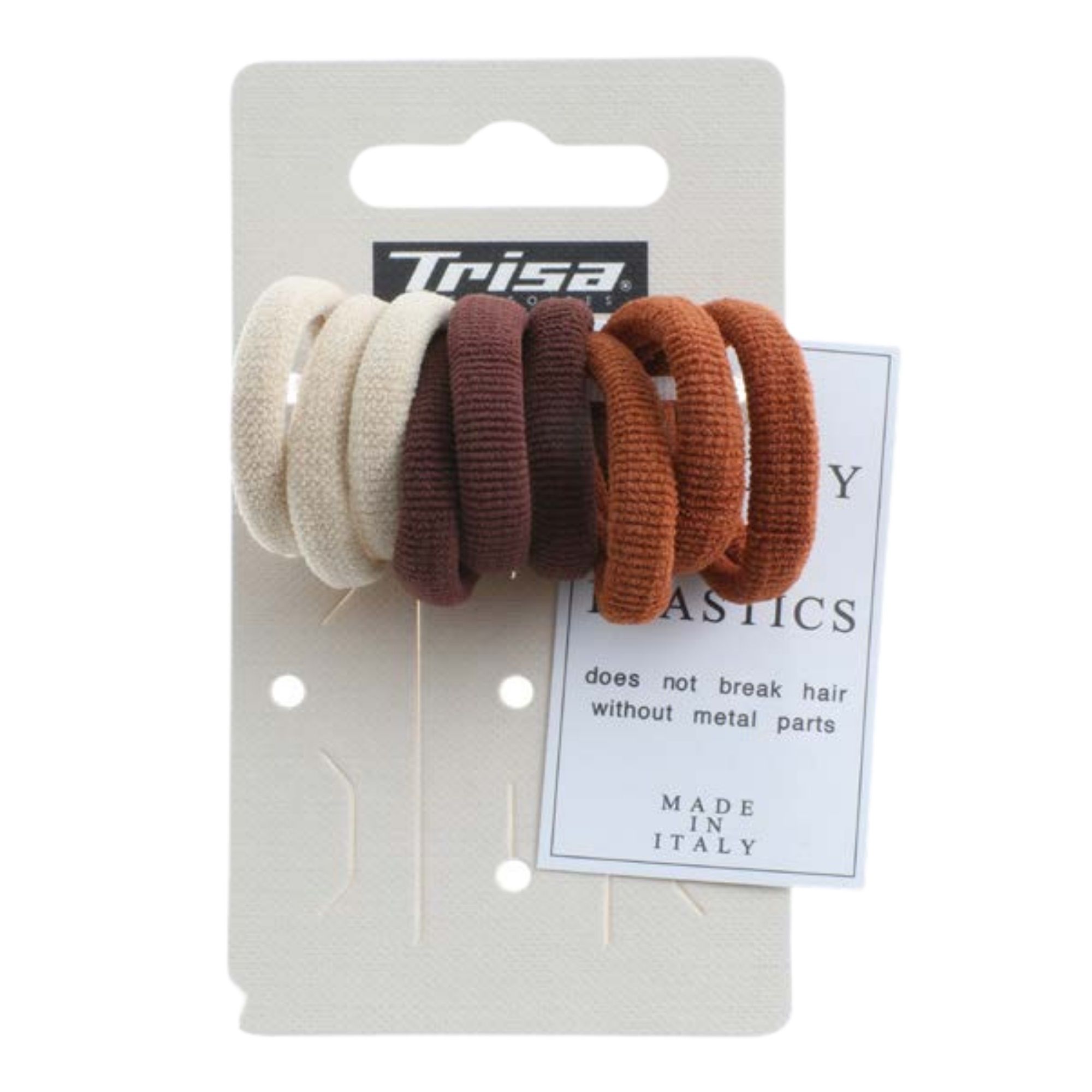 Trisa Мини ластици за коса, цвят Кафяво, бяло х9 броя