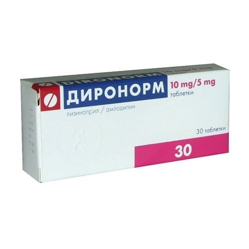 Диронорм 10 mg/5 mg х10 таблетка