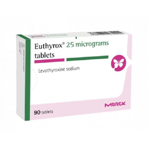 Еутирокс 25 микрограма х90 таблетки Merck
