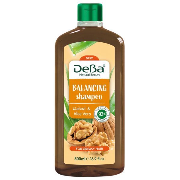 DeBa Natural Beauty Балансиращ шампоан с орех и алое вера за мазна коса x500 мл