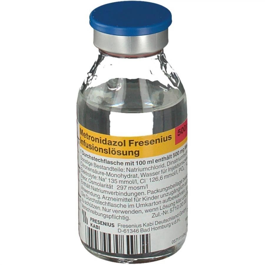Метронидазол Фрезениус 500 mg/100 ml инфузионен разтвор Fresenius Kabi
