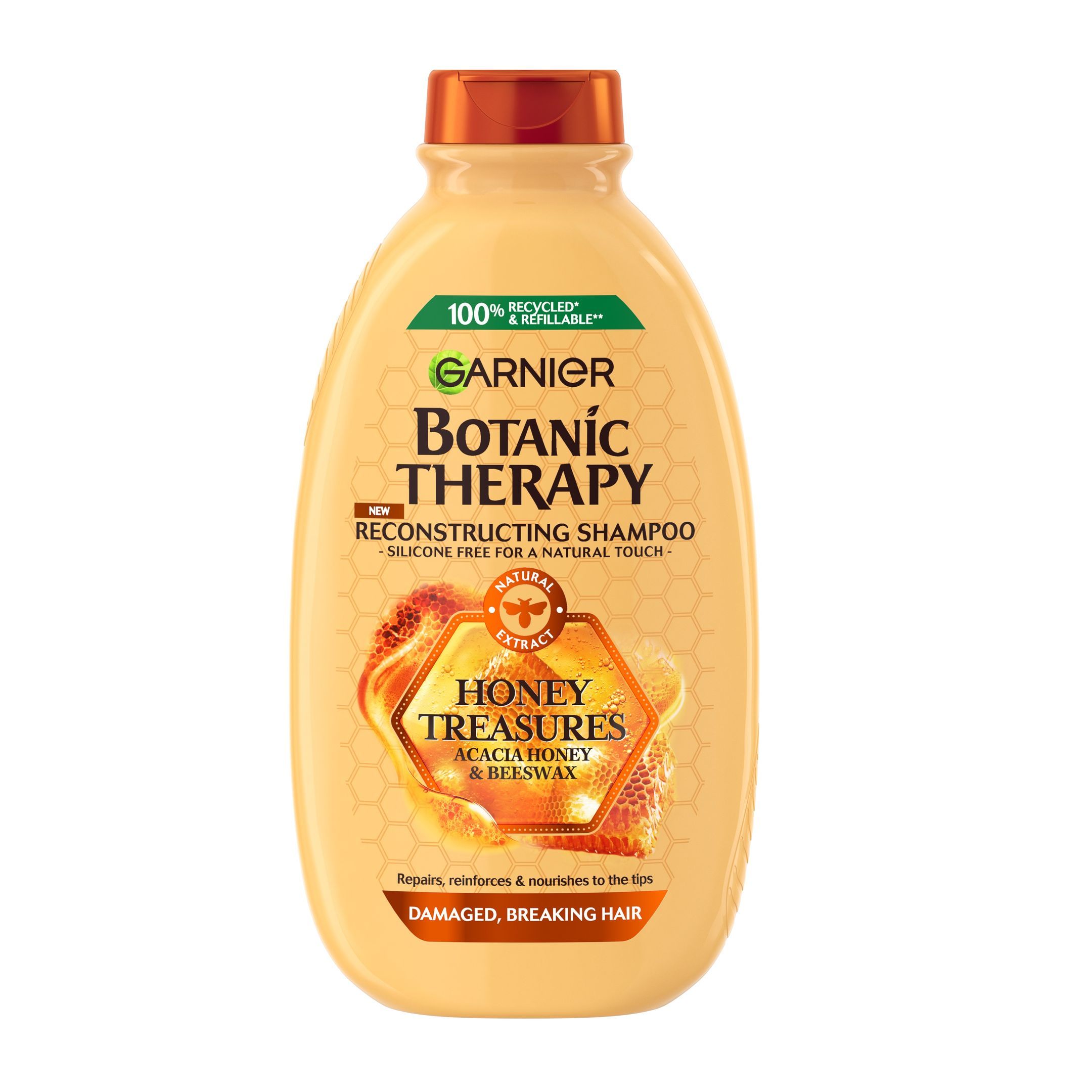 Garnier Botanic Therapy Honey Възстановяващ шампоан за увредена коса с мед и прополис х400 мл