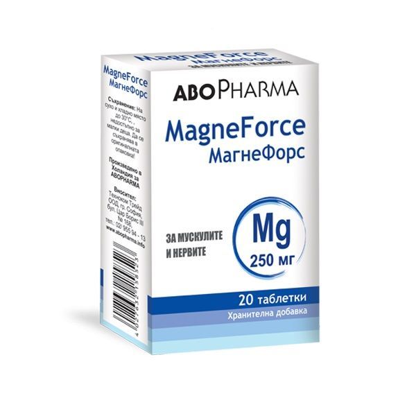 Магнефорс Магнезий 250мг х20 таблетки Abopharma